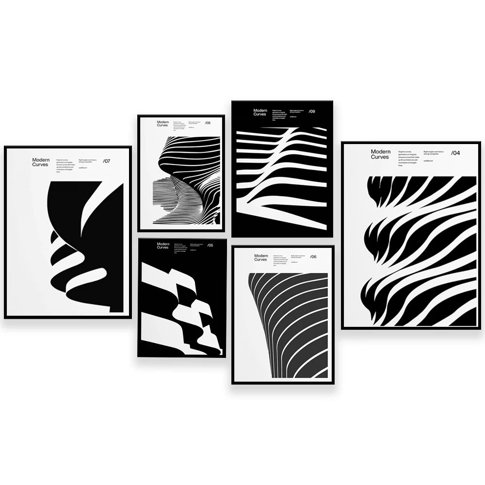 Interior Design York - 현대 건축 디자인 포스터, 모던 커브,