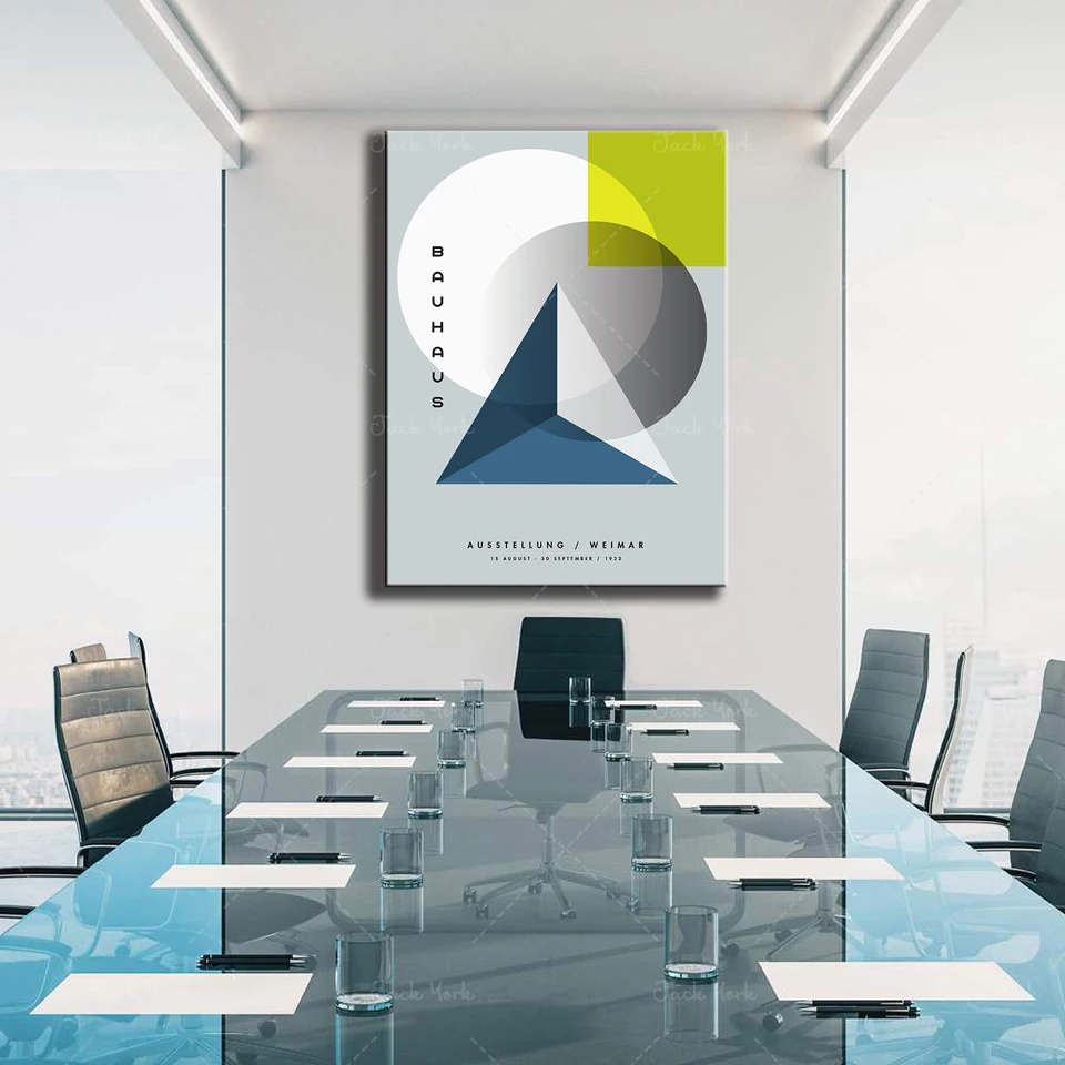 바우하우스 바이마르 전시 포스터 기하학적 좋은 디자인  - Interior Design York 리뷰 및 가격