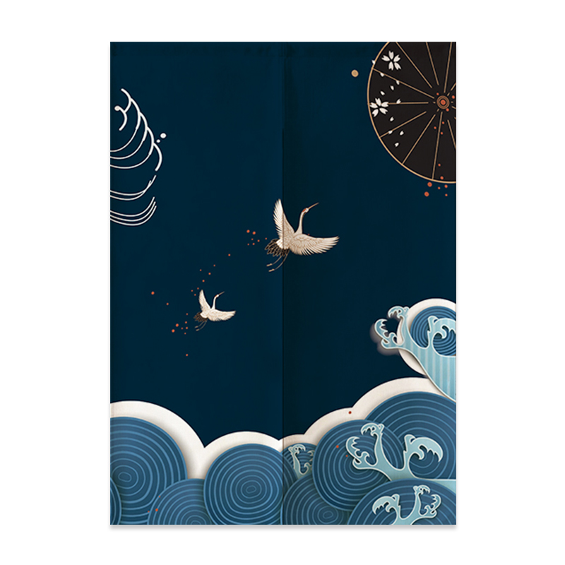 일본 린넨 문짝 커튼, 노렌 마운트 후지 파도 파티션, - Linen Roller Blind 리뷰 및 가격
