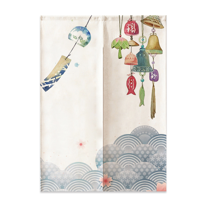 일본 린넨 문짝 커튼, 노렌 마운트 후지 파도 파티션, - Linen Roller Blind 리뷰 및 가격