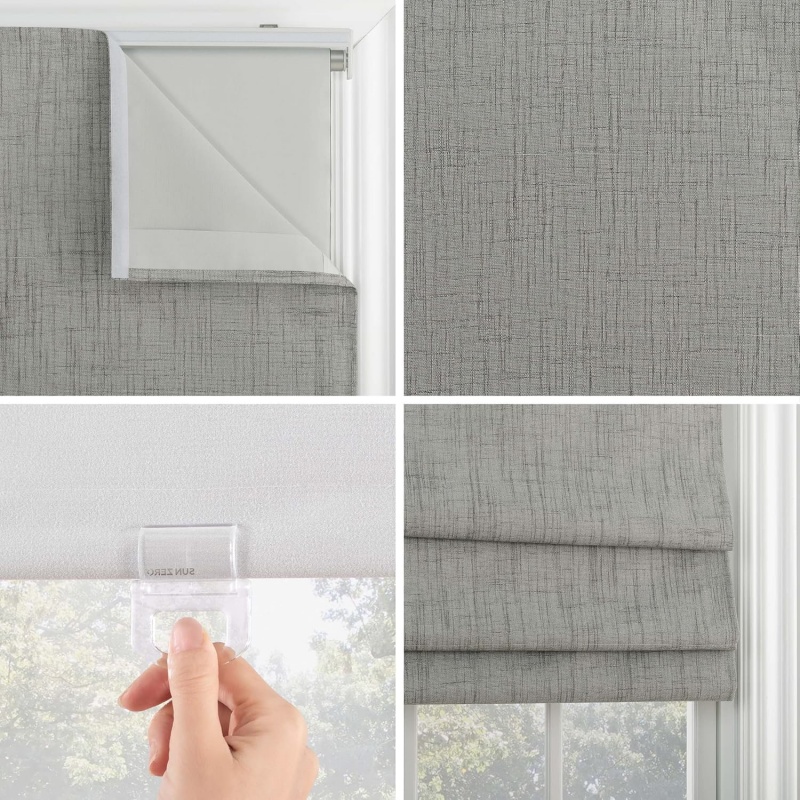 베스트셀러 모던 디자인 100% 암막 폴리에스터 스프링 - Linen Roller Blind 리뷰 및 가격