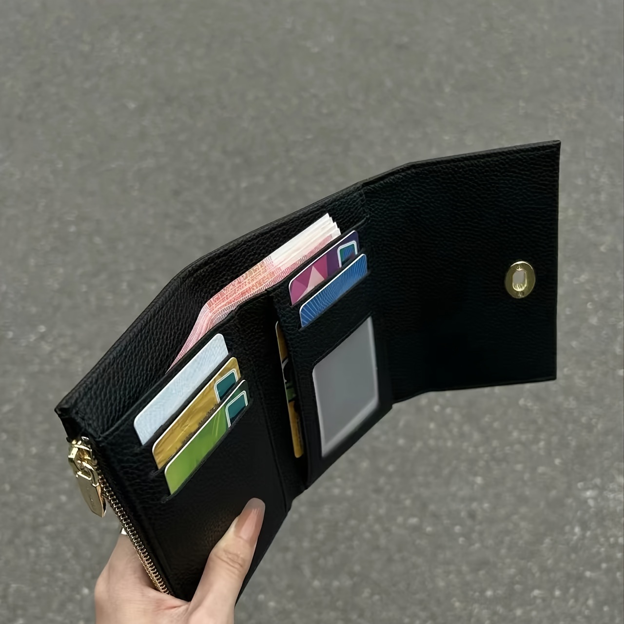 절묘한 블랙 여성용 지갑 - 멋진 스타일의 컴팩트한 카 - Interior Design Photo 리뷰 및 가격